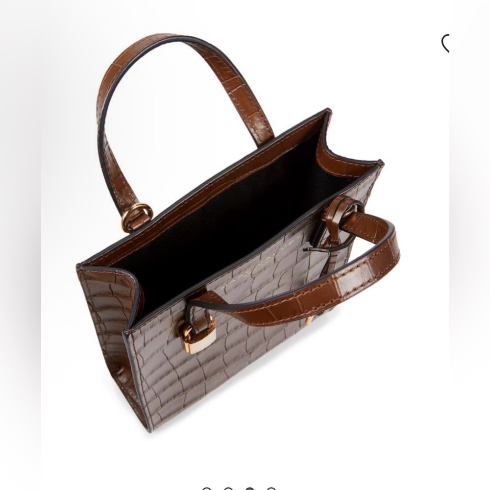 Marc Jacobs Chocolate Croc-Embossed Tote mini tote bag - Picture 4 of 6